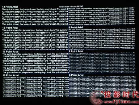 點(diǎn)擊放大,奧圖碼(OPTOMA)EP747投影機(jī)線條和文字效果