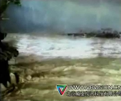 威亞視訊互動投影技術應用于中國軍事博物館.紀念建軍八十周年98抗洪景觀