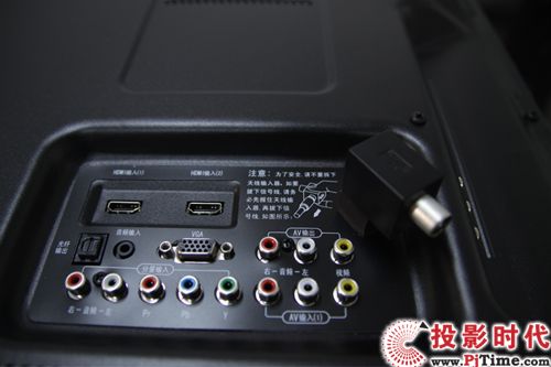 長虹3DTV51858電視背面接口