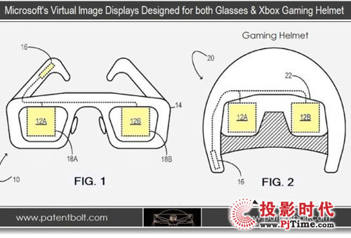 微軟遞交激光微型投影系統3D眼鏡專利
