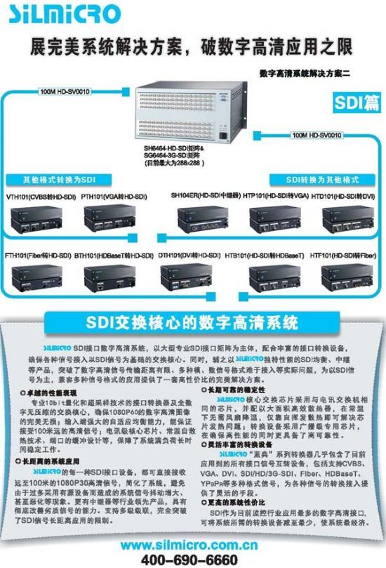 SILMICRO數字高清系統解決方案-SDI