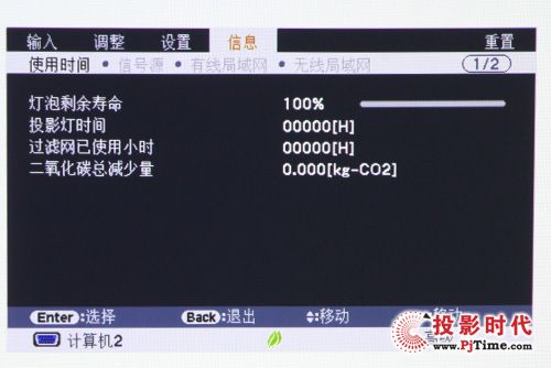 信息菜單燈泡壽命