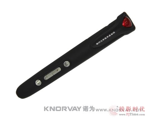 福州大學定制諾為翻頁激光筆V899外包裝黑色皮包實物拍攝圖
