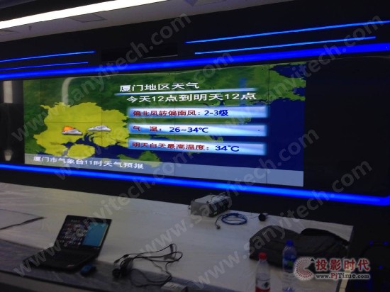福建廈門電視臺監播中心啟用“CIMA等離子拼接顯示大屏幕背景墻系統”