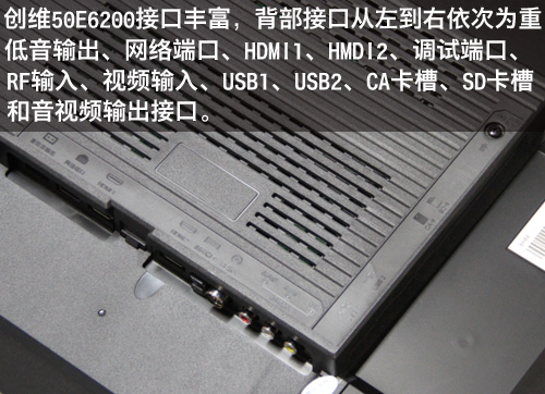 創維50E6200背部