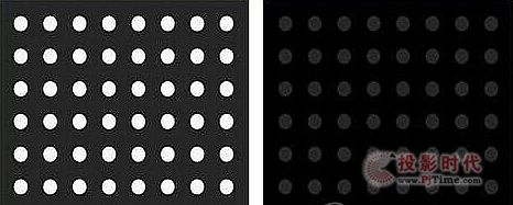 LED白燈和黑燈效果對比圖