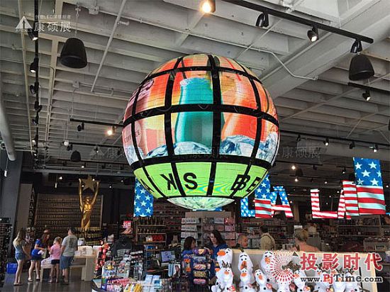 深圳市康碩展電子有限公司的可伸縮球形LED顯示屏（LED伸縮球）。