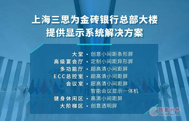 三思為金磚國家新開發(fā)銀行總部大樓提供小間距LED顯示系統(tǒng)