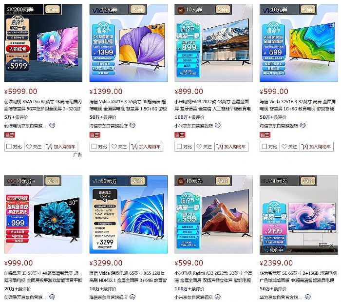 彩電市場高端：miniLED、OLED一上一下之際