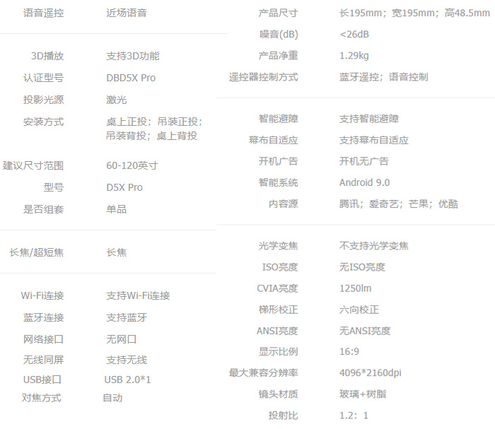 激光小鋼炮當貝D5X Pro激光投影_產品介紹