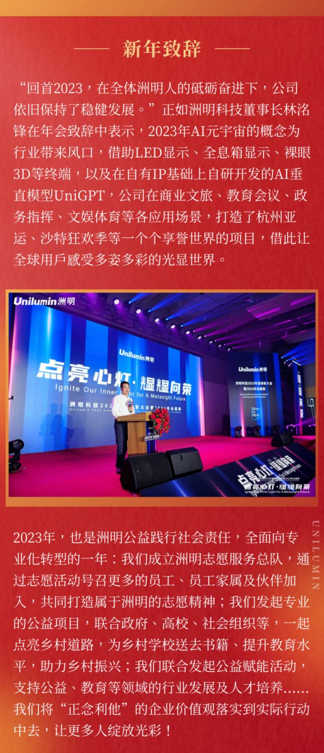 洲明科技2023年表彰大會暨年會盛典圓滿舉行！