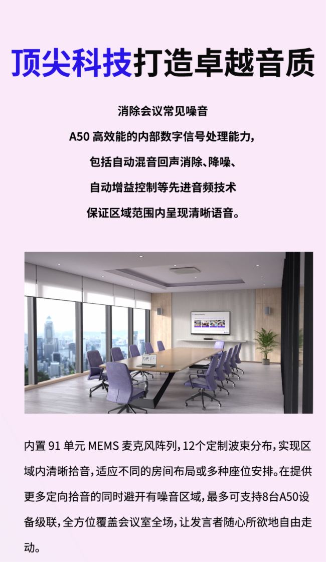 拾音天花板 | 耳目達A50吊頂陣列麥克風