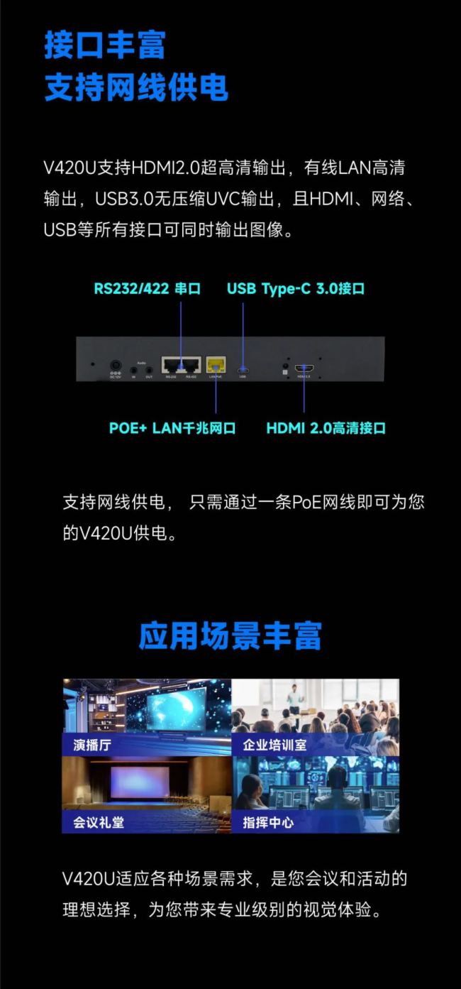 重磅新品 | 耳目達(dá) V420U 4K廣電級(jí)PTZ攝像機(jī)